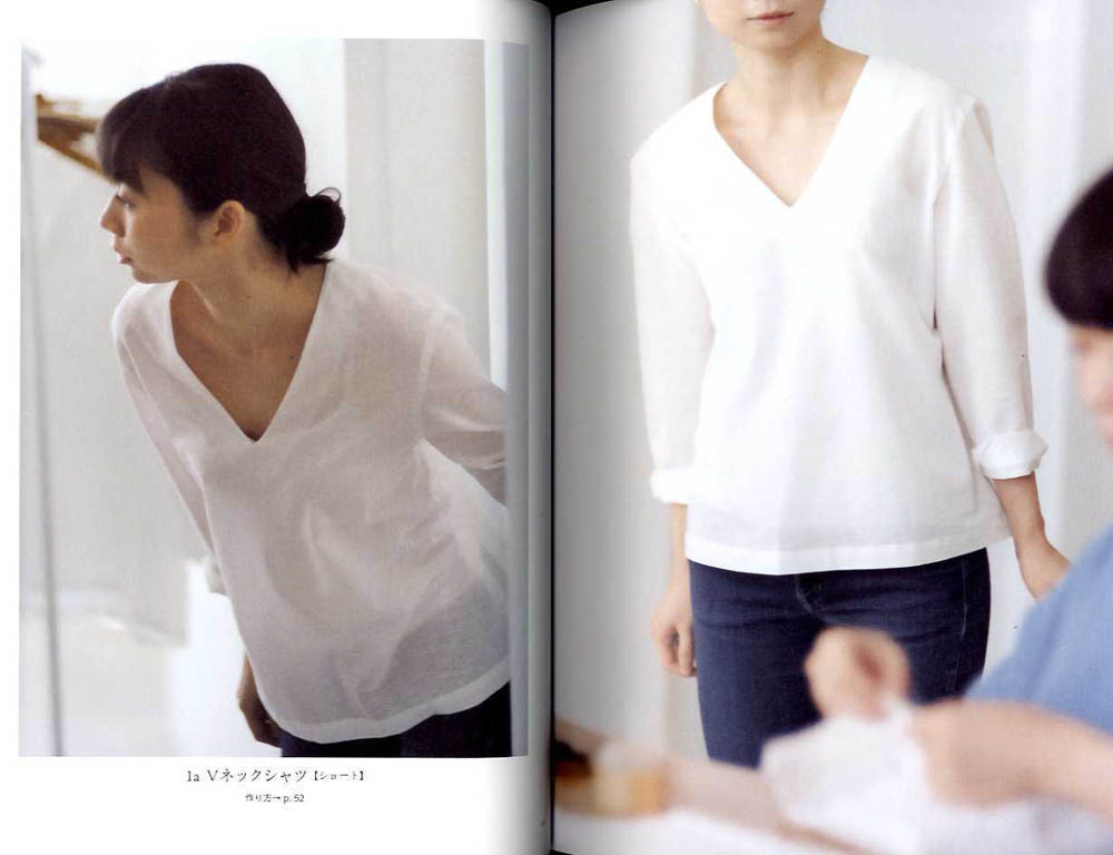 White shirt sew by Masako Ito 